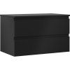 Mexen Orio kúpeľňová skrinka pod umývadlo 80 cm s doskou, 2 zásuvky, čierna matná - 91A10-08047-2-BFFC71 Mexen Orio kúpeľňová skrinka pod umývadlo 80 cm s doskou, 2 zásuvky, čierna matná - 91A10-08047-2-BFFC71