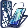 Techsuit ColorVerse 360 MagSafe Series + Screen Protector – 360° ochranný kryt s MagSafe a ochrannou fóliou – iPhone 12 – modrý