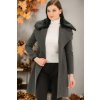 Z6643 DEWBERRY WOMEN'S COAT-FLAT OPEN ANTHRACITE šedá XL dewberry 2465430644862 Z6643 DEWBERRY WOMEN'S COAT-FLAT OPEN ANTHRACITE šedá XL dewberry 2465430644862