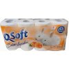 Toaletní papír 8ks Q-Soft 3 vrstvý broskev 18,3m/role Toaletní papír 8ks Q-Soft 3 vrstvý broskev 18,3m/role