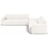 ! Micadoni Home rohová pohovka z textílie buklé Molino Biela