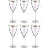 Butlers SMERALDA Sada pohárov na víno so zlatým okrajom 400 ml 6 ks Butlers SMERALDA Sada pohárov na víno so zlatým okrajom 400 ml 6 ks