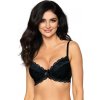 Podprsenka push-up Lagerta čierna s čipkou