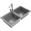 MEXEN/S MEXEN/S - Mario granitový drez 2-bowly vrátane batérie Rita, šedý 6504-71-670300-00 MEXEN/S MEXEN/S - Mario granitový drez 2-bowly vrátane batérie Rita, šedý 6504-71-670300-00