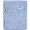 XKKO Organic BIO Bavlnená froté osuška s kapucňou 90x90 - Baby Blue Stars XKKO Organic BIO Bavlnená froté osuška s kapucňou 90x90 - Baby Blue Stars