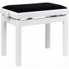 Stagg PB06G WHM VBK, stolička ke klavíru, bílá matná, sametový sedák Stagg PB06G WHM VBK, stolička ke klavíru, bílá matná, sametový sedák