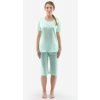 GINA dámské pyžamo ¾ dámské, 3/4 kalhoty, šité, s potiskem 19140P - aqua akvamarín - L GINA dámské pyžamo ¾ dámské, 3/4 kalhoty, šité, s potiskem 19140P - aqua akvamarín - L