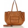 MARCO MAZZINI Dámska trojkomorová kožená shopper taška | hnedá camel v246a MARCO MAZZINI Dámska trojkomorová kožená shopper taška | hnedá camel v246a