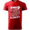 1960 v kocke - Klasické pánske tričko vyššej gramáže - 3XL ( Červená ) 1960 v kocke - Klasické pánske tričko vyššej gramáže - 3XL ( Červená )