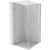 MEXEN/S - Lunar L Duo sprchovací kút dvere krídlové 75 x 75, transparent, zlato kartáčovaná 834L-075L-075P-55-00 MEXEN/S - Lunar L Duo sprchovací kút dvere krídlové 75 x 75, transparent, zlato kartáčovaná 834L-075L-075P-55-00