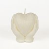 Prírodná sviečka SRDCE V DLANIACH biela Prírodná sviečka SRDCE V DLANIACH biela