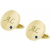 Eppi manžetové gombíky zo zlata s gravírom a zafírmi Galaxy