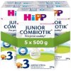 HiPP 3 Junior Combiotik MULTIPACK Mliečna výživa pre batoľatá (od 1 roka) 5x500 g detské mlieko v prášku HiPP 3 Junior Combiotik MULTIPACK Mliečna výživa pre batoľatá (od 1 roka) 5x500 g detské mlieko v prášku