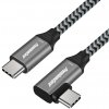 PremiumCord ku31cu1 USB-C zahnutý ( USB 3.2 GEN 2, 3A, 60W, 20Gbit/s ), 1m PremiumCord ku31cu1 USB-C zahnutý ( USB 3.2 GEN 2, 3A, 60W, 20Gbit/s ), 1m