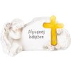 Dekorácia MagicHome, Anjel s krížom, polyresin, na hrob, solar, 20,5x11x11 cm, s maďarským názvom Dekorácia MagicHome, Anjel s krížom, polyresin, na hrob, solar, 20,5x11x11 cm, s maďarským názvom