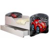 Detská posteľ - Car + meno 180x80 cm + šuplík Detská posteľ - Car + meno 180x80 cm + šuplík