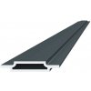 Hliníková krycia lišta pre hliníkové konštrukčné profily, antracit RAL7016 so štruktúrou Hliníková krycia lišta pre hliníkové konštrukčné profily, antracit RAL7016 so štruktúrou