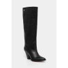 Vysoké čižmy Tommy Hilfiger HIGH COWBOY HEEL BOOT LEATHER FW0FW08296 čierna EUR 37 Vysoké čižmy Tommy Hilfiger HIGH COWBOY HEEL BOOT LEATHER FW0FW08296 čierna EUR 37