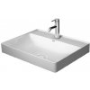 Duravit DuraSquare - Umývadlová misa, 60x47 cm, bez prepadu, s otvorom na batériu, DuraCeram, WonderGliss, biela 23546000411 Duravit DuraSquare - Umývadlová misa, 60x47 cm, bez prepadu, s otvorom na batériu, DuraCeram, WonderGliss, biela 23546000411
