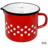 Perfect Home Smaltovaný hrnček s výlevkou 0,6L, červený, 4101 Perfect Home Smaltovaný hrnček s výlevkou 0,6L, červený, 4101