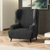 Bielastické poťahy COSTINA antracit kreslo ušiak (š. 60 - 110 cm) Doprava zadarmo Bielastické poťahy COSTINA antracit kreslo ušiak (š. 60 - 110 cm) Doprava zadarmo