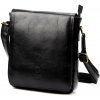 Pánska kožená crossbody kabelka Florence 69 TAMP čierna 26 x 24 x 6,5 cm Pánska kožená crossbody kabelka Florence 69 TAMP čierna 26 x 24 x 6,5 cm