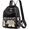 Chibao Dámsky stredný batoh Indický slon Čierny Chibao Dámsky stredný batoh Indický slon Čierny