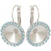 Crystal-ZONE Náušnice STRASS Swarovski Rivoli 12mm Aquamarine / ródium Crystal-ZONE Náušnice STRASS Swarovski Rivoli 12mm Aquamarine / ródium