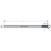 Karnasch 306425090010 | Tvrdokovová stopková fréza so zaobleným ostrím 9/1,0-135x8 mm, Z=4 Karnasch 306425090010 | Tvrdokovová stopková fréza so zaobleným ostrím 9/1,0-135x8 mm, Z=4