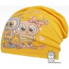 Dievčenská bavlnená čiapka Dráče - Polo, žltá sovička Farba: Žltá, Veľkosť: 50-52 Dievčenská bavlnená čiapka Dráče - Polo, žltá sovička Farba: Žltá, Veľkosť: 50-52