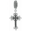 Strieborný prívesok S925 Čierny Gotický Kríž Strieborný prívesok S925 Čierny Gotický Kríž