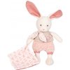 Doudou et Compagnie Paris Doudou Darčeková sada - Plyšový Ecru králiček s ružovou dečkou z BIO bavlny 22 cm Doudou et Compagnie Paris Doudou Darčeková sada - Plyšový Ecru králiček s ružovou dečkou z BIO bavlny 22 cm