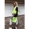 Fashionweek Dámsky farebný sveter kabát geometrické vzory SARA Farba: Limonkka neon, Veľkosť: Universal Fashionweek Dámsky farebný sveter kabát geometrické vzory SARA Farba: Limonkka neon, Veľkosť: Universal