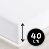 Froté napínacie prestieradlo na extra vysoký matrac FR-031 Biele 140 x 200 - výška 40 cm Froté napínacie prestieradlo na extra vysoký matrac FR-031 Biele 140 x 200 - výška 40 cm