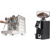 Rocket Espresso Appartamento, white, walnut + Eureka Mignon Specialita Smart, CR black Rocket Espresso Appartamento, white, walnut + Eureka Mignon Specialita Smart, CR black