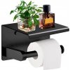Deminas | Špeciálny držiak na toaletný papier s poličkou na telefón Farba: Čierna Deminas | Špeciálny držiak na toaletný papier s poličkou na telefón Farba: Čierna