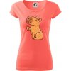 Kapybara s palcom hore - Dámske tričko Pure - 2XL ( Korálová ) Kapybara s palcom hore - Dámske tričko Pure - 2XL ( Korálová )