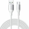 Joyroom S-A28 opletený nabíjací a dátový USB-A na USB-C 2m bílý