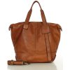 Mazzini Marco Camel veľká kožená shopper kabelka A4
