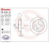BREMBO Brzdový kotúč 08.9163.11 BREMBO Brzdový kotúč 08.9163.11