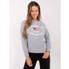 Svetlo šedá dámska mikina s potlačou RV-BL-6670.14-gray L/XL Svetlo šedá dámska mikina s potlačou RV-BL-6670.14-gray L/XL