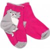 Baby Nellys Bavlnené ponožky Kocúr - malinové, veľ. 104/116, 104/110 (3-5r) Baby Nellys Bavlnené ponožky Kocúr - malinové, veľ. 104/116, 104/110 (3-5r)
