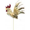 Veľkonočný kohút zápich 14cm x 3cm x 14cm slama / textil Veľkonočný kohút zápich 14cm x 3cm x 14cm slama / textil