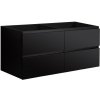 CERANO - Kúpeľňová skrinka pod umývadlo Carole - čierna matná - 138x48x45 cm CERANO - Kúpeľňová skrinka pod umývadlo Carole - čierna matná - 138x48x45 cm