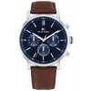 Pánske hodinky Tommy Hilfiger quartzové kožené hnedé s dátumovkou Pánske hodinky Tommy Hilfiger quartzové kožené hnedé s dátumovkou