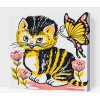 Vymalujsisam.sk Maľovanie podľa čísiel - Mačka s motýľom Veľkosť: 50x50cm, Rám: Na plastovej doske Vymalujsisam.sk Maľovanie podľa čísiel - Mačka s motýľom Veľkosť: 50x50cm, Rám: Na plastovej doske