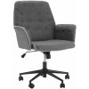 Goleto Čalúnené kancelárske kreslo 66 cm x 69 cm x 89,5-97 cm | sivá Goleto Čalúnené kancelárske kreslo 66 cm x 69 cm x 89,5-97 cm | sivá