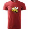 Parové tričko - Včela a kvetina - Klasické pánske tričko vyššej gramáže - 3XL ( Bordová ) Parové tričko - Včela a kvetina - Klasické pánske tričko vyššej gramáže - 3XL ( Bordová )