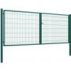 EKOfence Brána 2kr. SQUARE ZnPVC 4000x1500mm, 80x80mm, zelená 16365