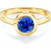 Zásnubný prsteň SAVICKI: žlté zlato, modrý zafír - MR-R4-1-ZSZ Zásnubný prsteň SAVICKI: žlté zlato, modrý zafír - MR-R4-1-ZSZ